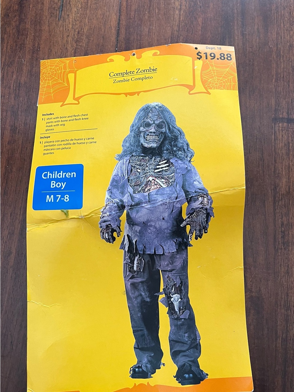 Complete Zombie Boys Costume M